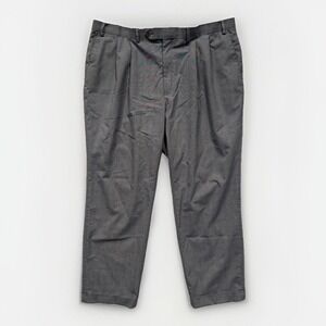 Ralph‎ Lauren Gray Dress Pant - Polyester Blend - Pleated - Size 40x30 Checkered